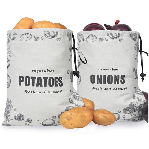 TOGETRUE bolsa para papas y cebollas con lona lavable, ideal para despensa