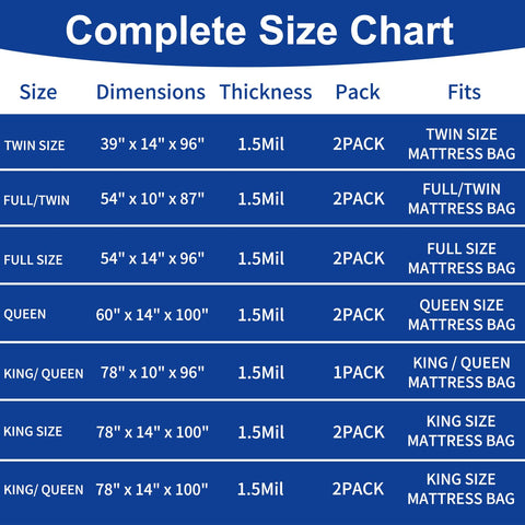 TopSoon bolsa con dimensiones 78x10x96 ideal para colchón de gran tamaño
