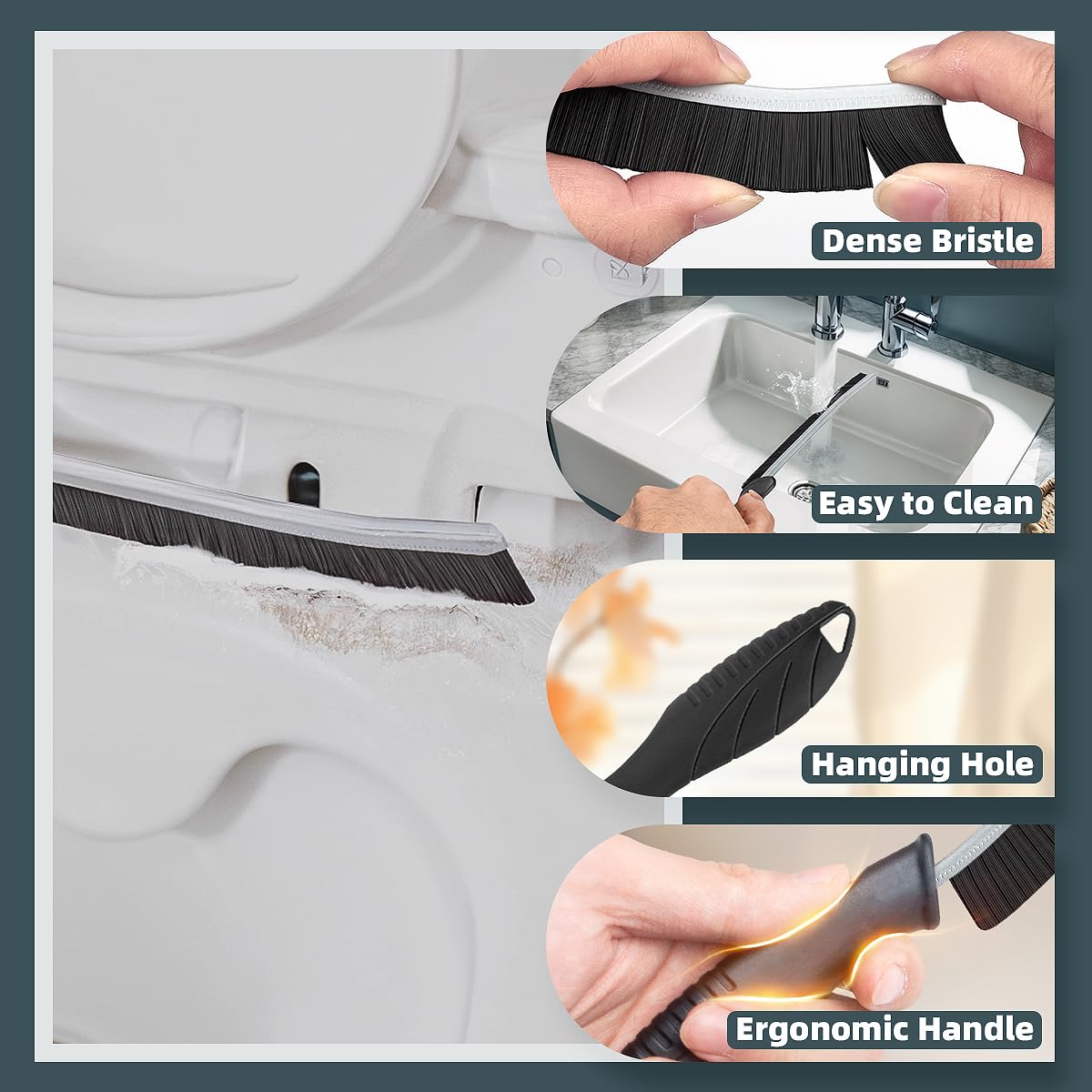 Cepillo TQRR con agujero colgante para colgar y secar