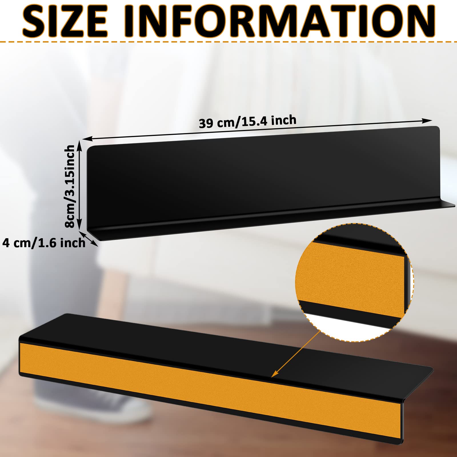 Treela topes para muebles negros con ajuste mantienen el espacio seguro.