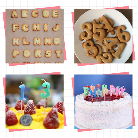 Moldes Trinkrittey de alfabeto silicona rosa para galletas y postres