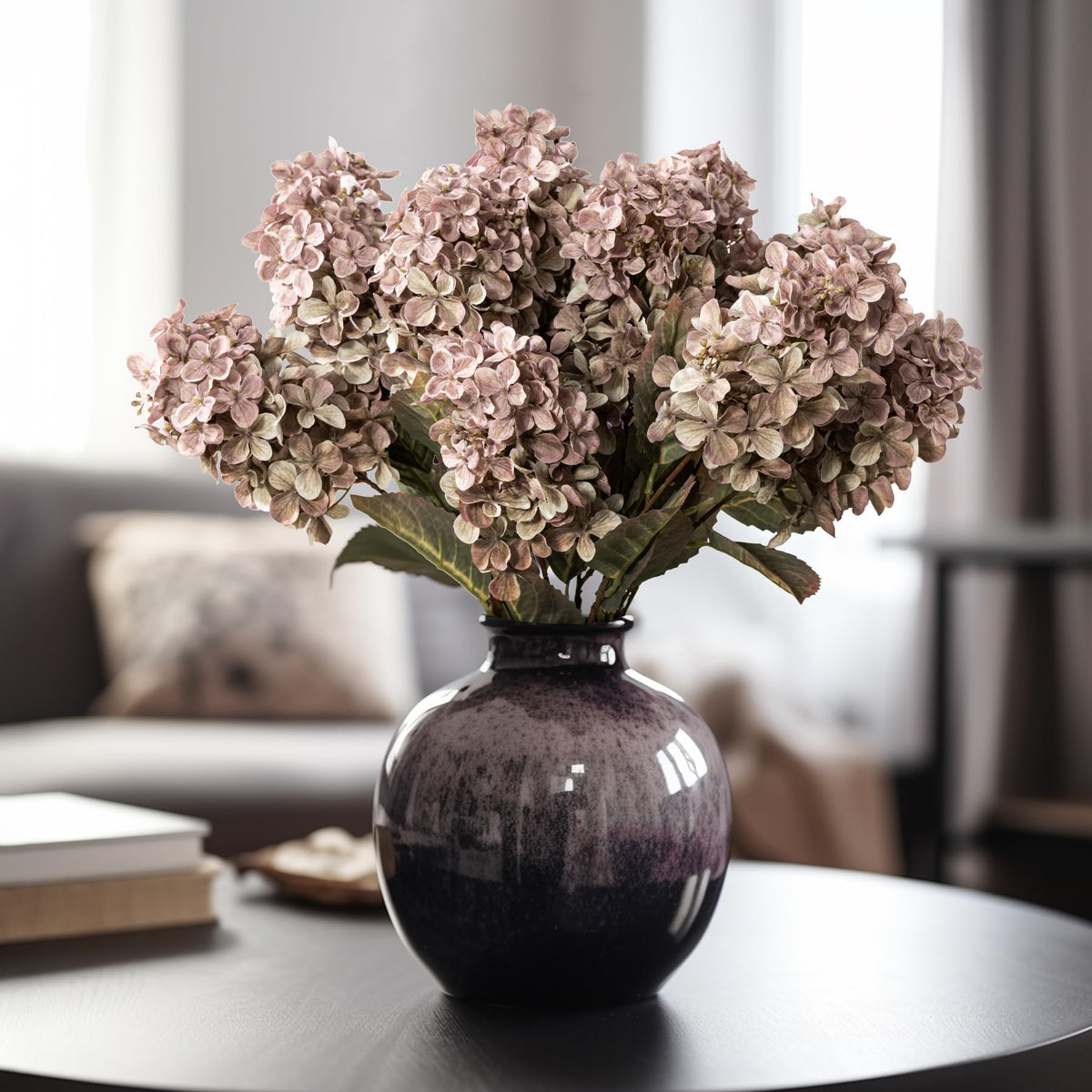 Hortensias artificiales Ttranewsoo en ramo completo para decoración