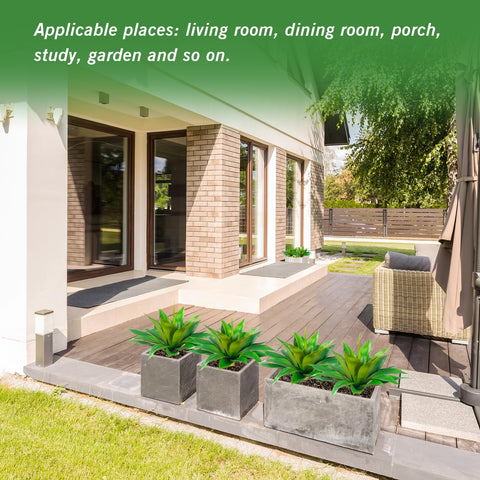 Ttranewsoo agave grande, realista y texturizada para jardines sin riego.