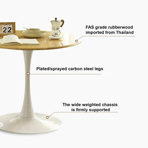 Diseño de estilo medio siglo de la mesa Tulip.