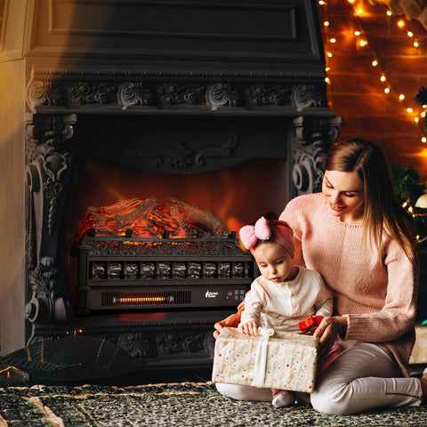 TURBRO Eternal Flame dimensiones 23 pulgadas para instalación fácil.