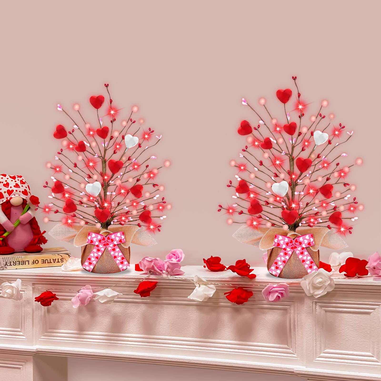 Turnmeon base de madera rosada, soporte estable para árbol.