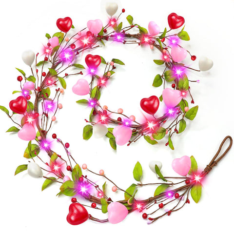 TurnMeOn guirnalda San Valentín con mantel y luces para ambiente romántico