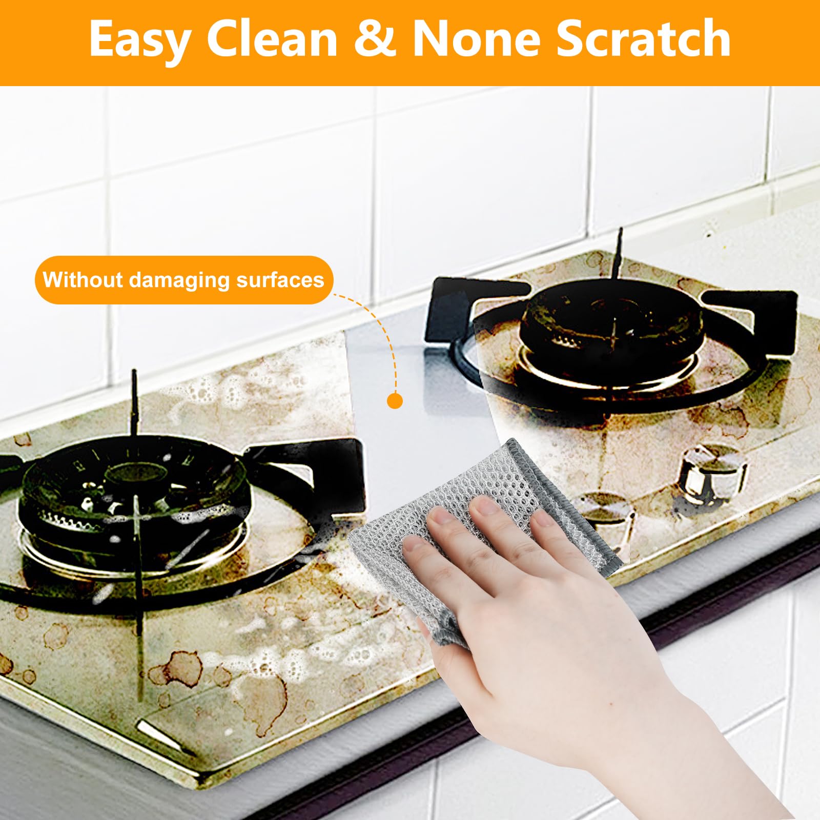 UFOGIFF cepillo lavavajillas multifunción, elimina grasa sin dañar superficies