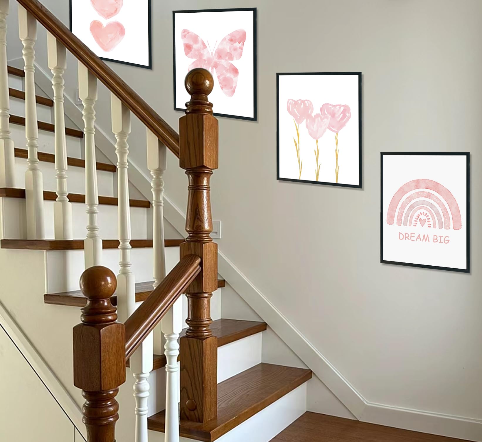 ULEGIE póster acuarela rosa, impresión nítida para decorar paredes