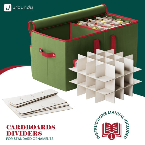 URBUNDY asa resistente y cremallera para transporte seguro de adornos