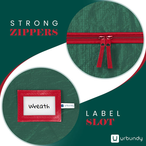 URBUNDY bolsa-guirnalda: tamaño 24x24x7 pulgadas para guirnaldas de hasta 24 pulgadas.