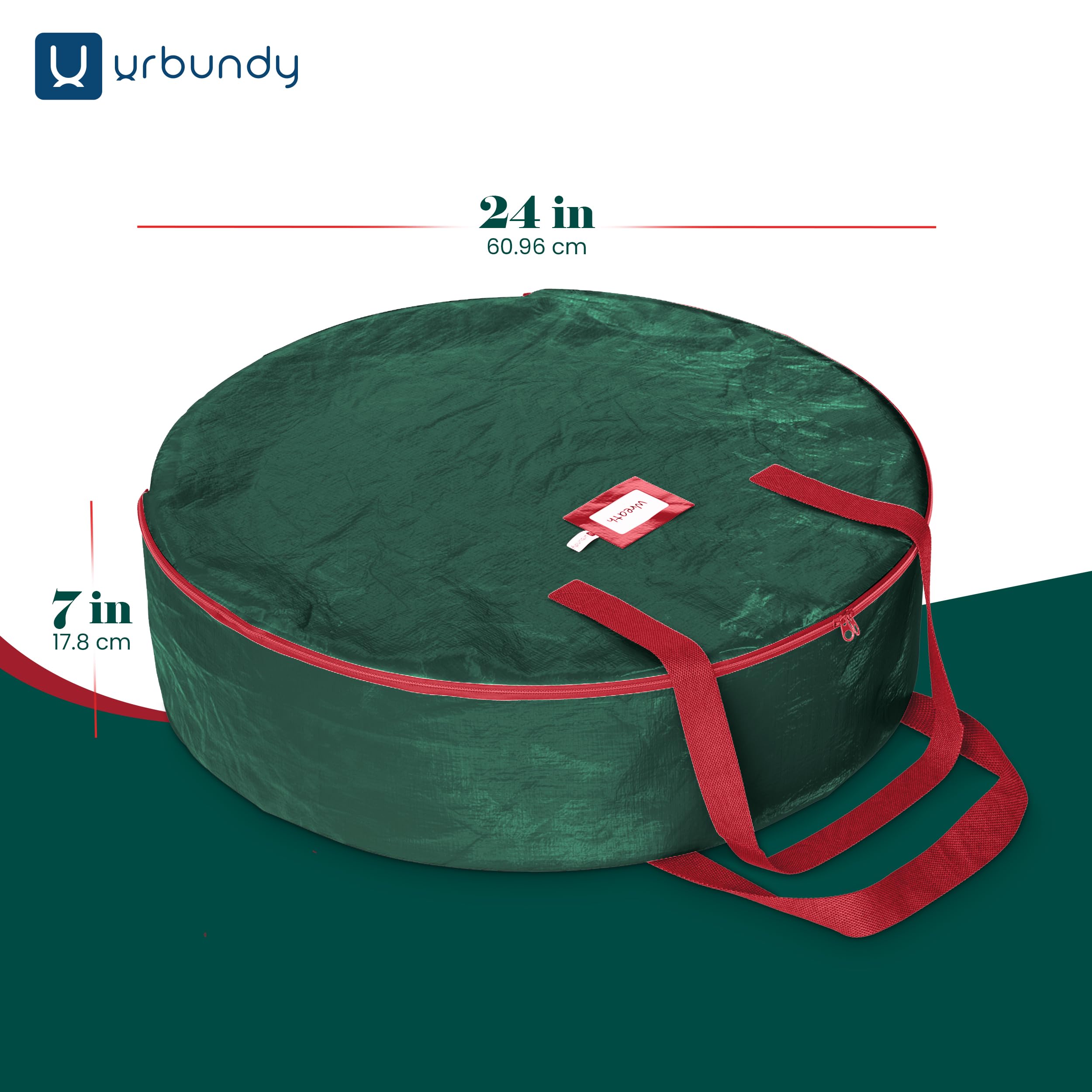 URBUNDY bolsa-guirnalda con etiqueta, facilita identificar la decoración almacenada.