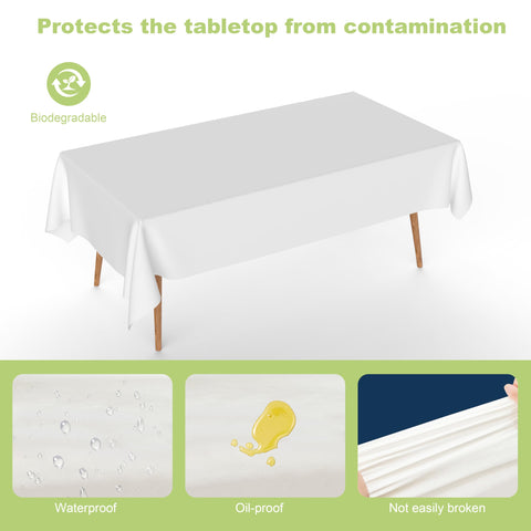 Mantel URMONA blanco para boda, aspecto limpio y protección ante manchas