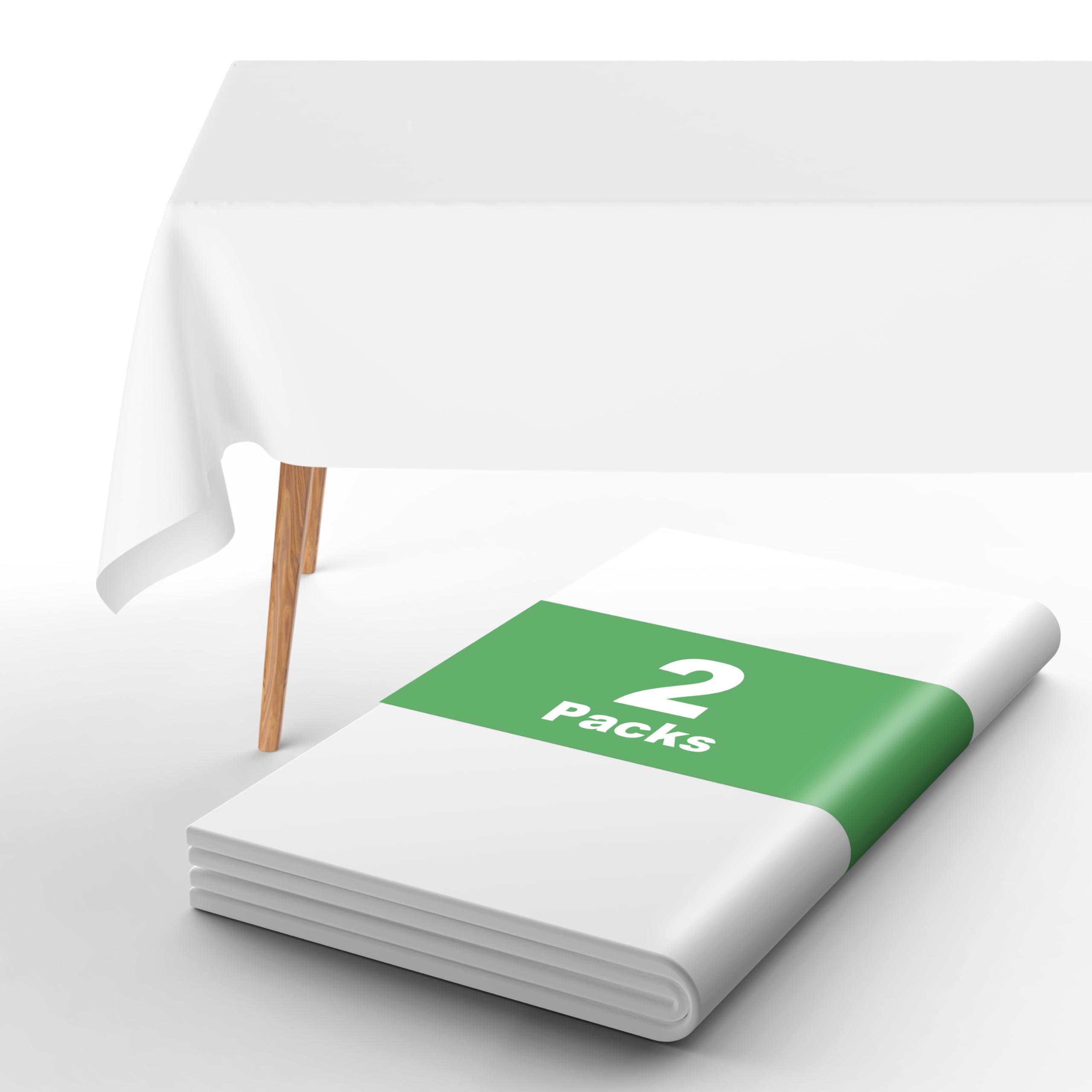 Mantel plástico URMONA rectangular 54x108 blanco, ideal para fiestas y protección de mesa