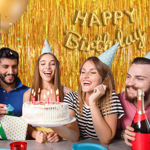 Fondo fotográfico dorado UWPVOWSR ideal para bodas, graduaciones y fiestas.