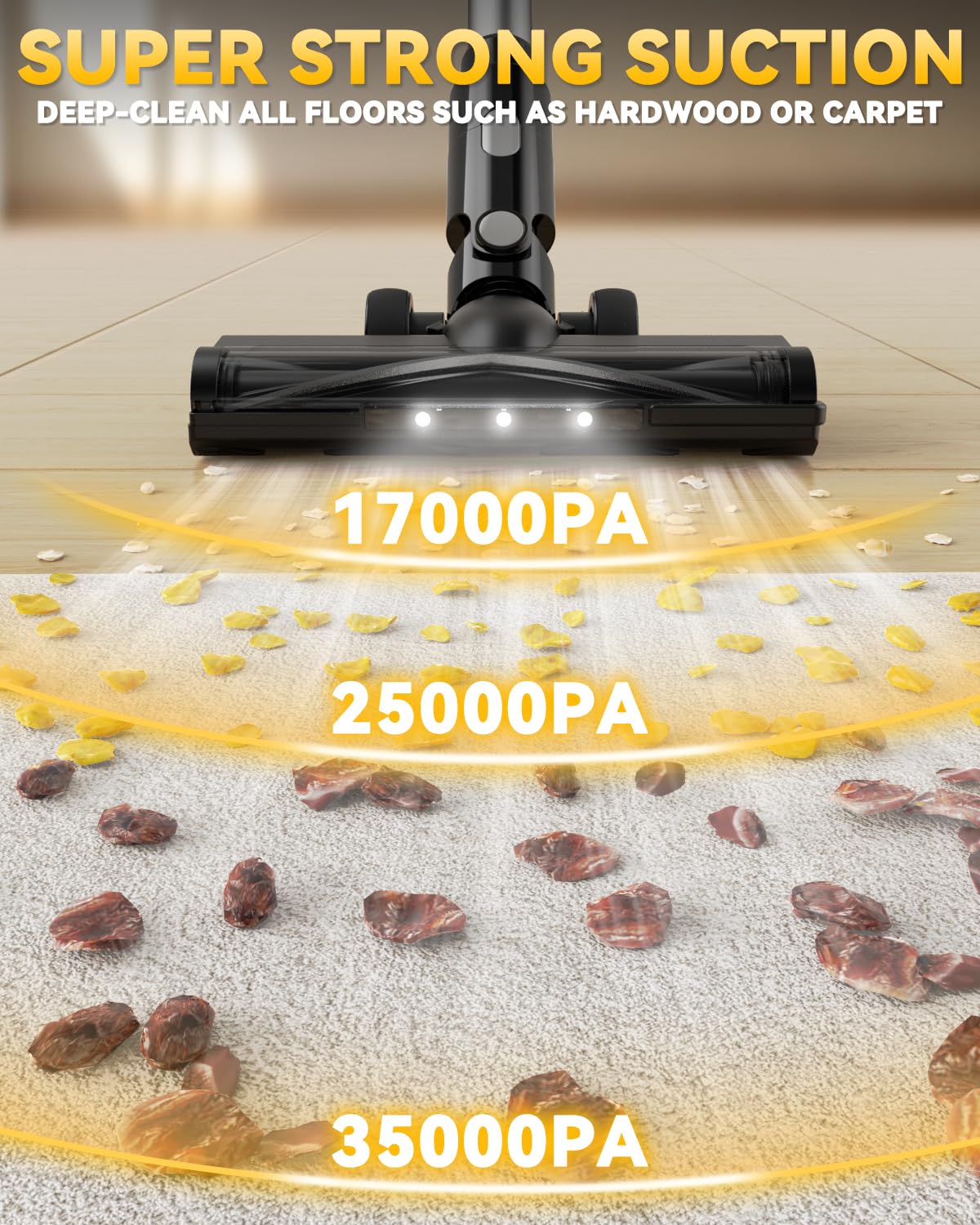 Cepillo con LED de VAXCANZE iluminando rincones oscuros