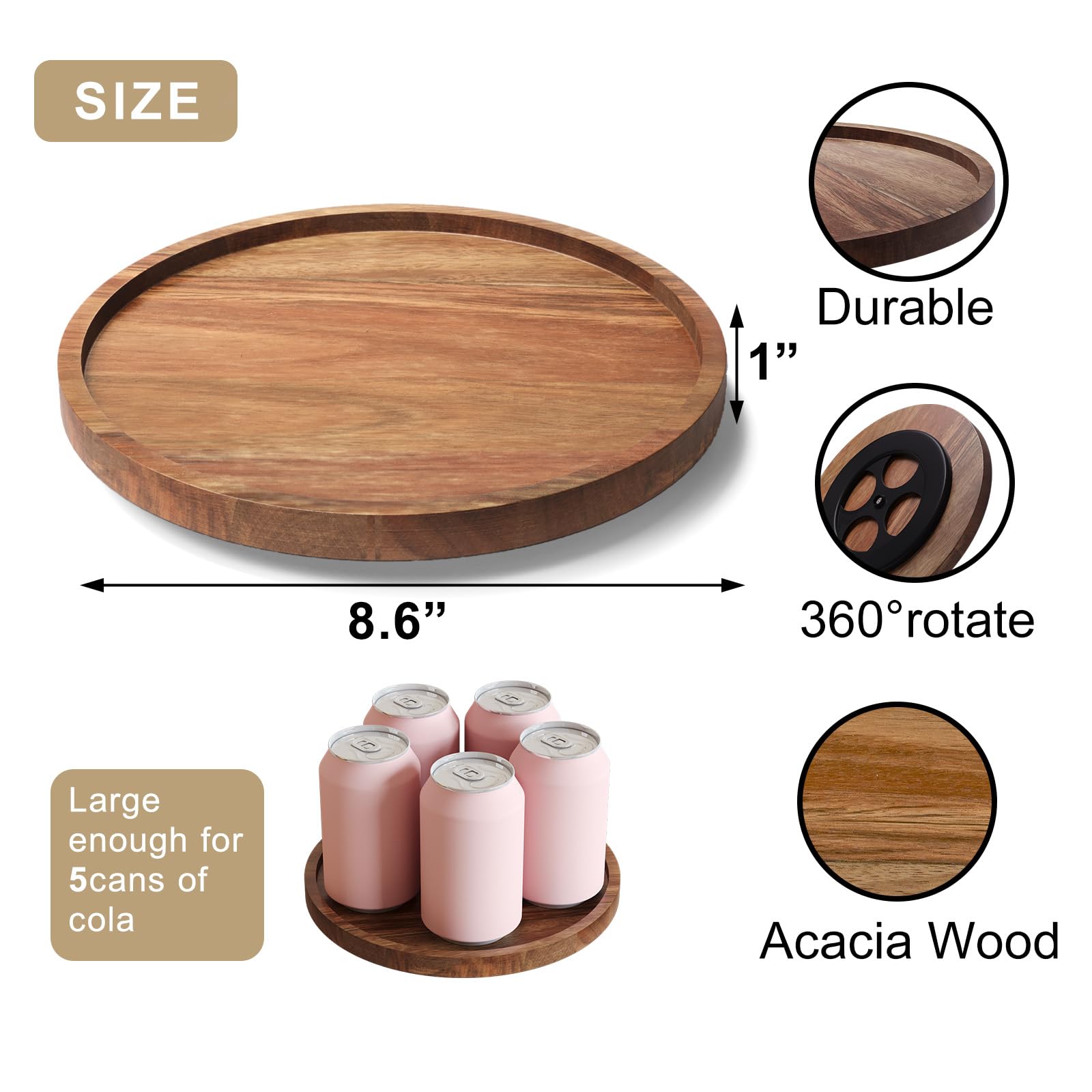 VERTORGAN organizador de almacenamiento en acacia para armarios.