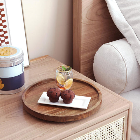 VERTORGAN plato giratorio de acacia para servir en cocina.