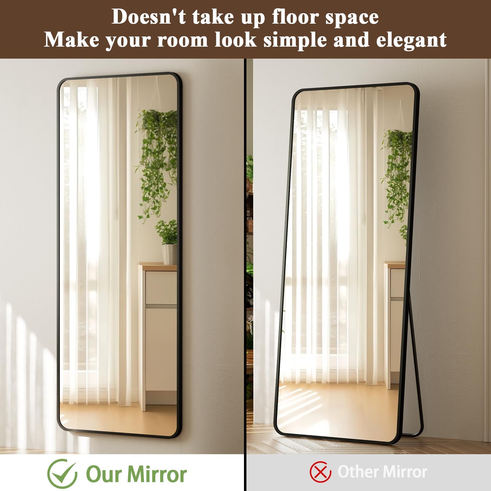 Empaque multi-capa que protege el espejo durante el transporte