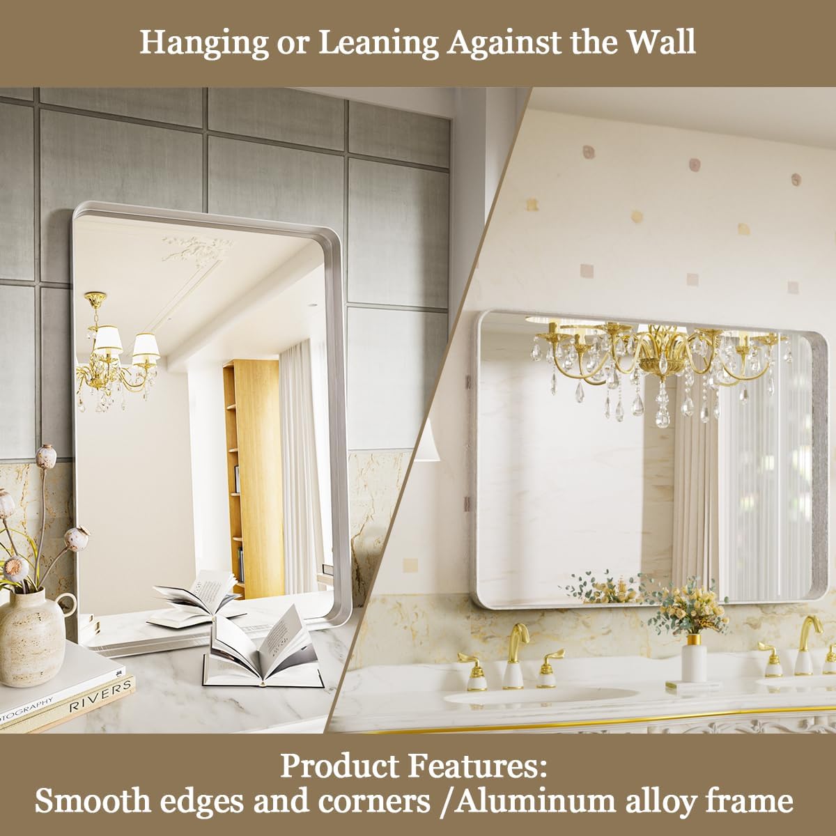 Empaque de protección múltiple para espejo de pared, seguro durante el envío.