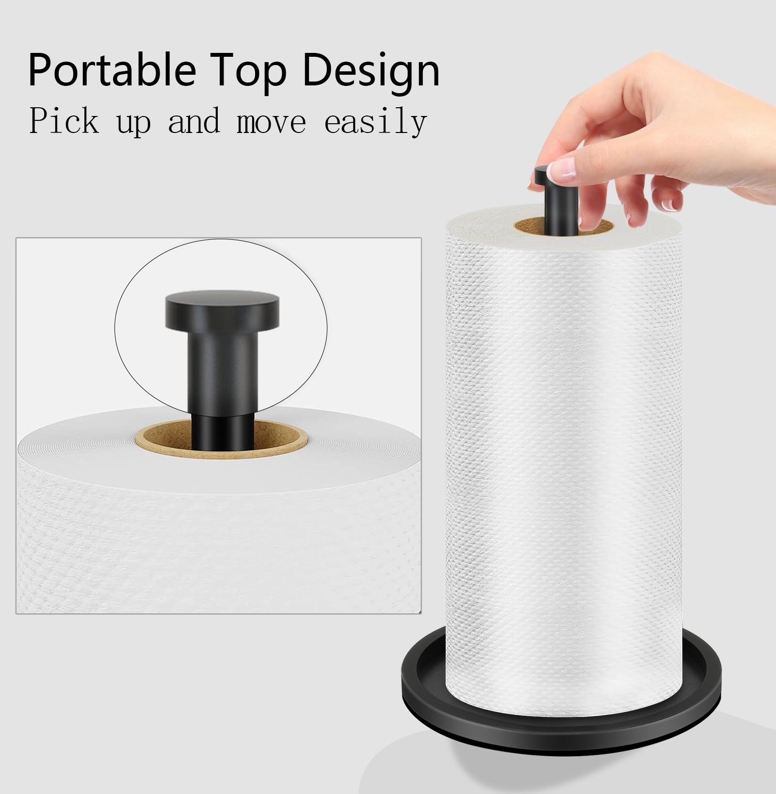 VOTZAAQ uso con una mano, porta toallas en la cocina