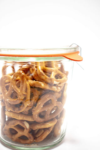 Weck clips acero inoxidable, sujeción segura para envasados caseros.