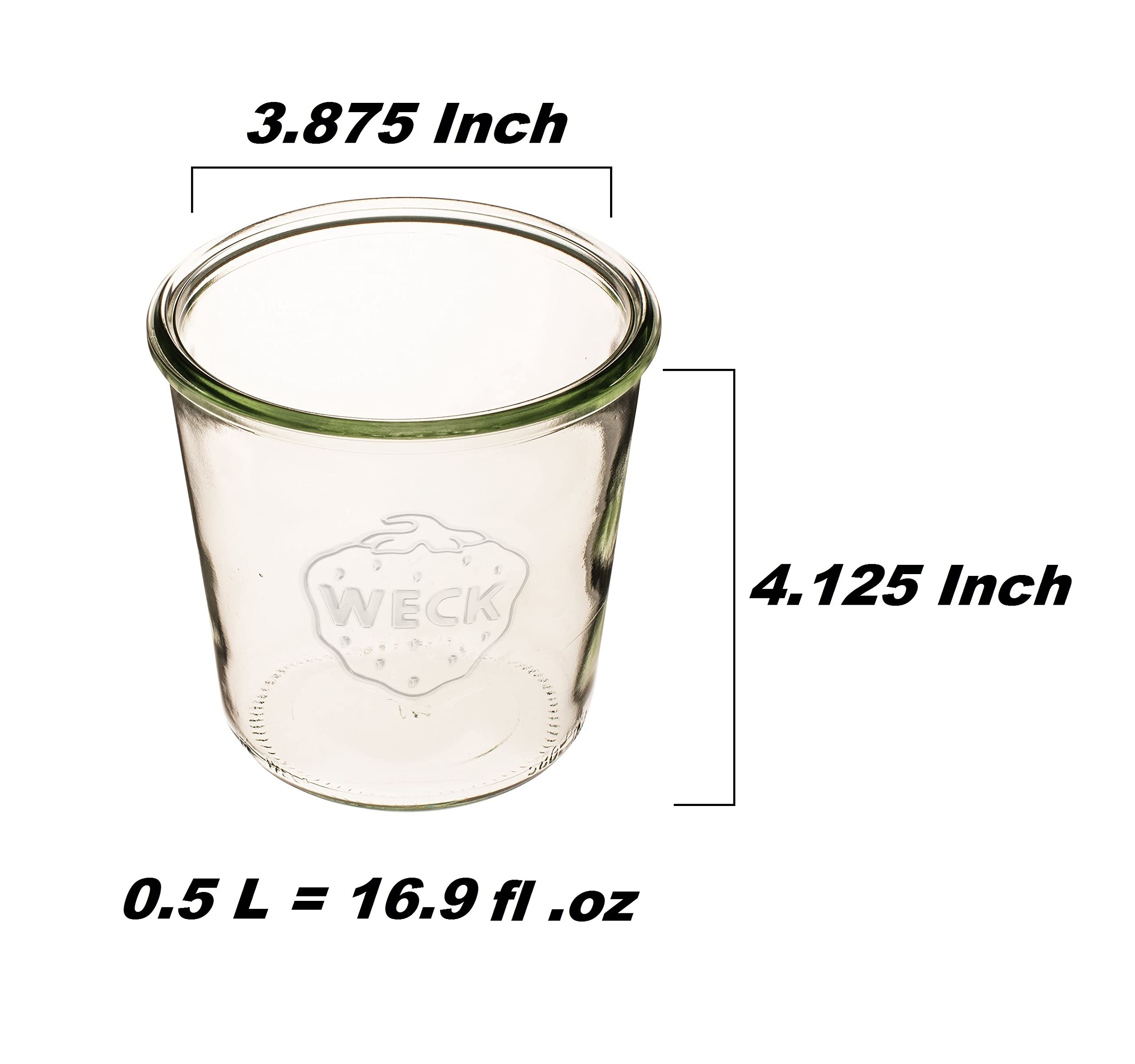 Weck frascos vidrio boca ancha, ideales para mermeladas y salsas.