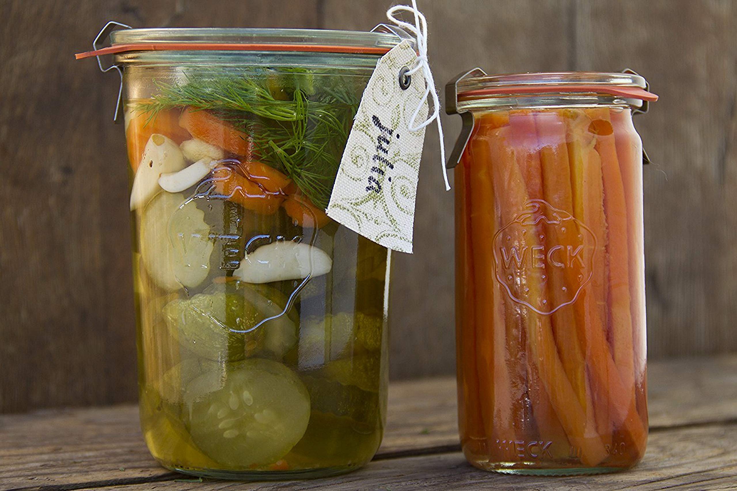 Weck Jarras Molde 743, aptas para lavavajillas y limpieza sencilla.