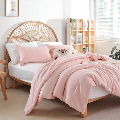 Conjunto de cama rosa weigelia para uso diario en dormitorio.