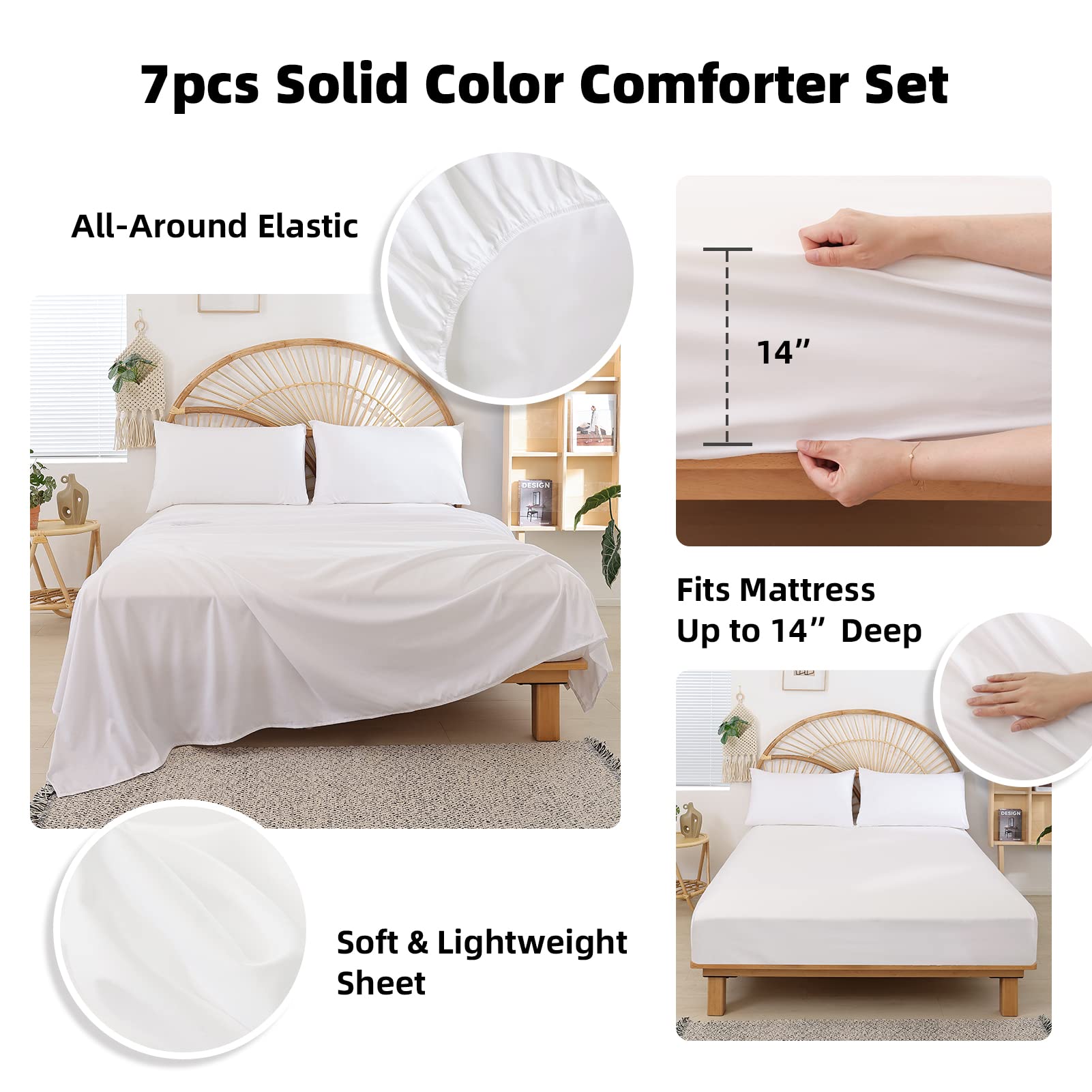 Weigelia sábana ajustable blanca 60x80, ajuste seguro para uso diario.