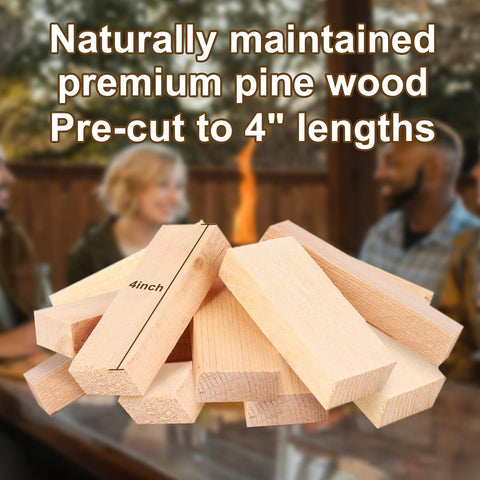 Madera de pino seca WFLUOLUO de 4 pulgadas para combustión rápida