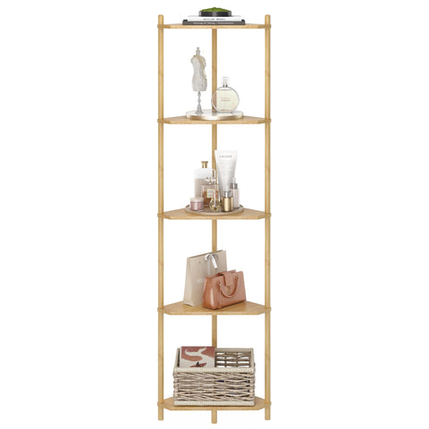 Espacio bien organizado en la esquina gracias a la estantería Wisuce.