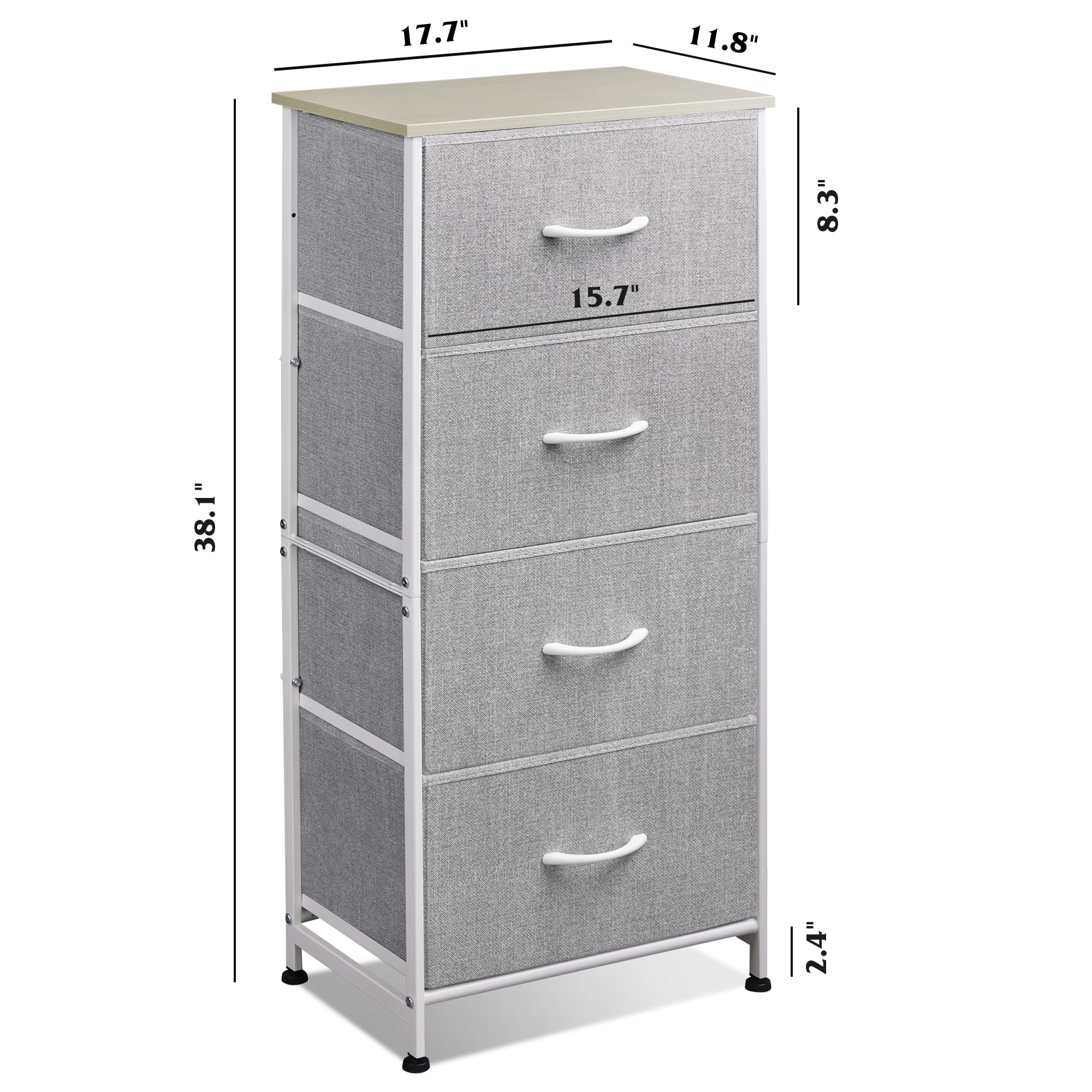 WLIVE cajones desmontables para almacenamiento flexible y ordenado.