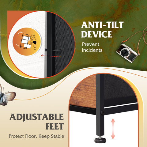 WLIVE acabado tono marrón rústico, aporta calidez al dormitorio.