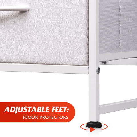 WLIVE cajonera blanca con estilo moderno que aporta amplitud visual.