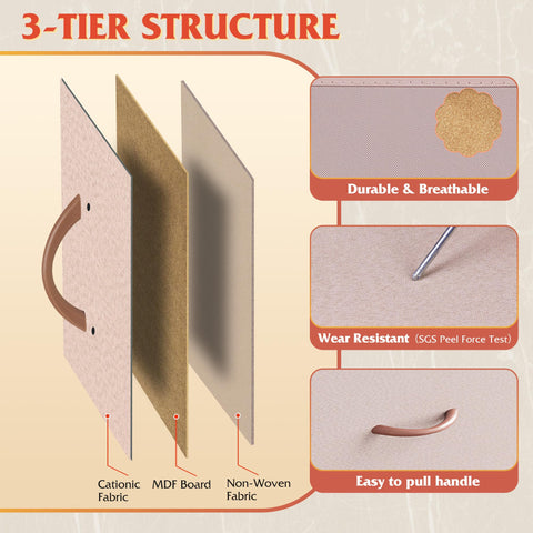Top de madera WLIVE, superficie resistente para objetos decorativos