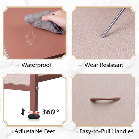 WLIVE cajones de tela no tejida, fáciles de limpiar.