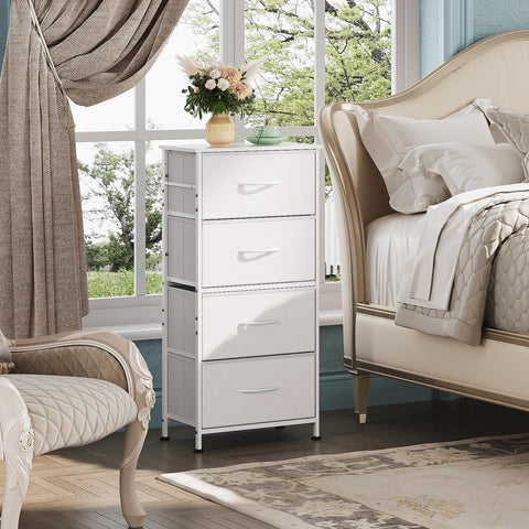 WLIVE Cómoda con tapa de madera ofrece superficie estable para lámparas.