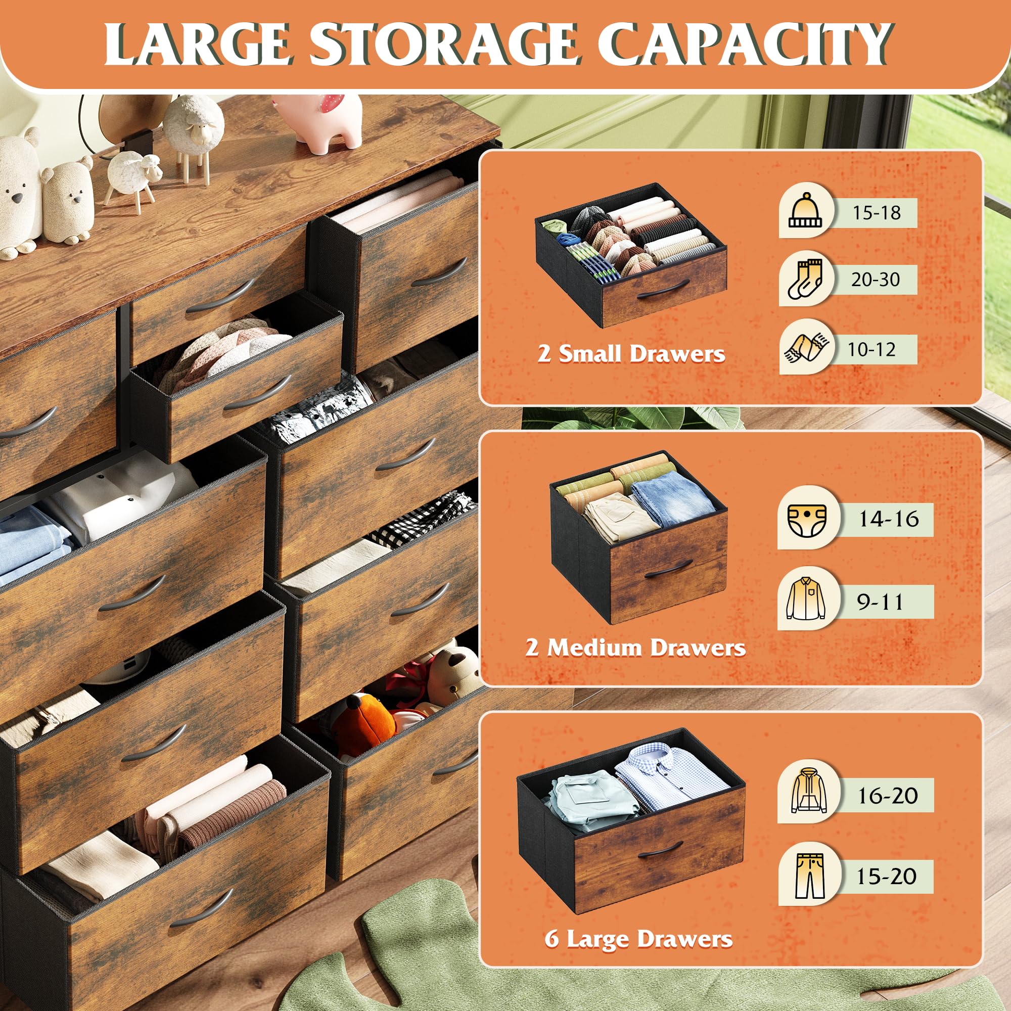Ganchos laterales de WLIVE para paraguas y bolsas pequeñas.