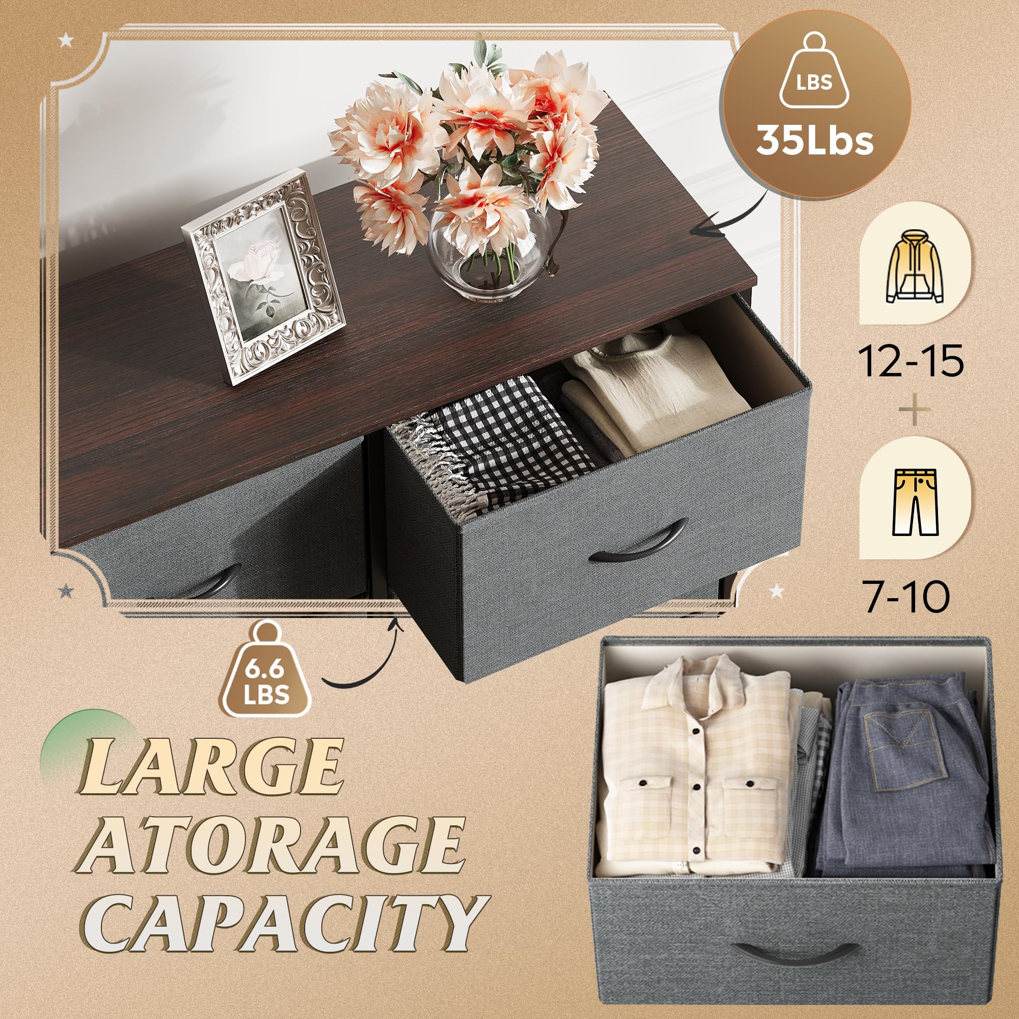 WLIVE Marco de acero y base de tela, diseño duradero