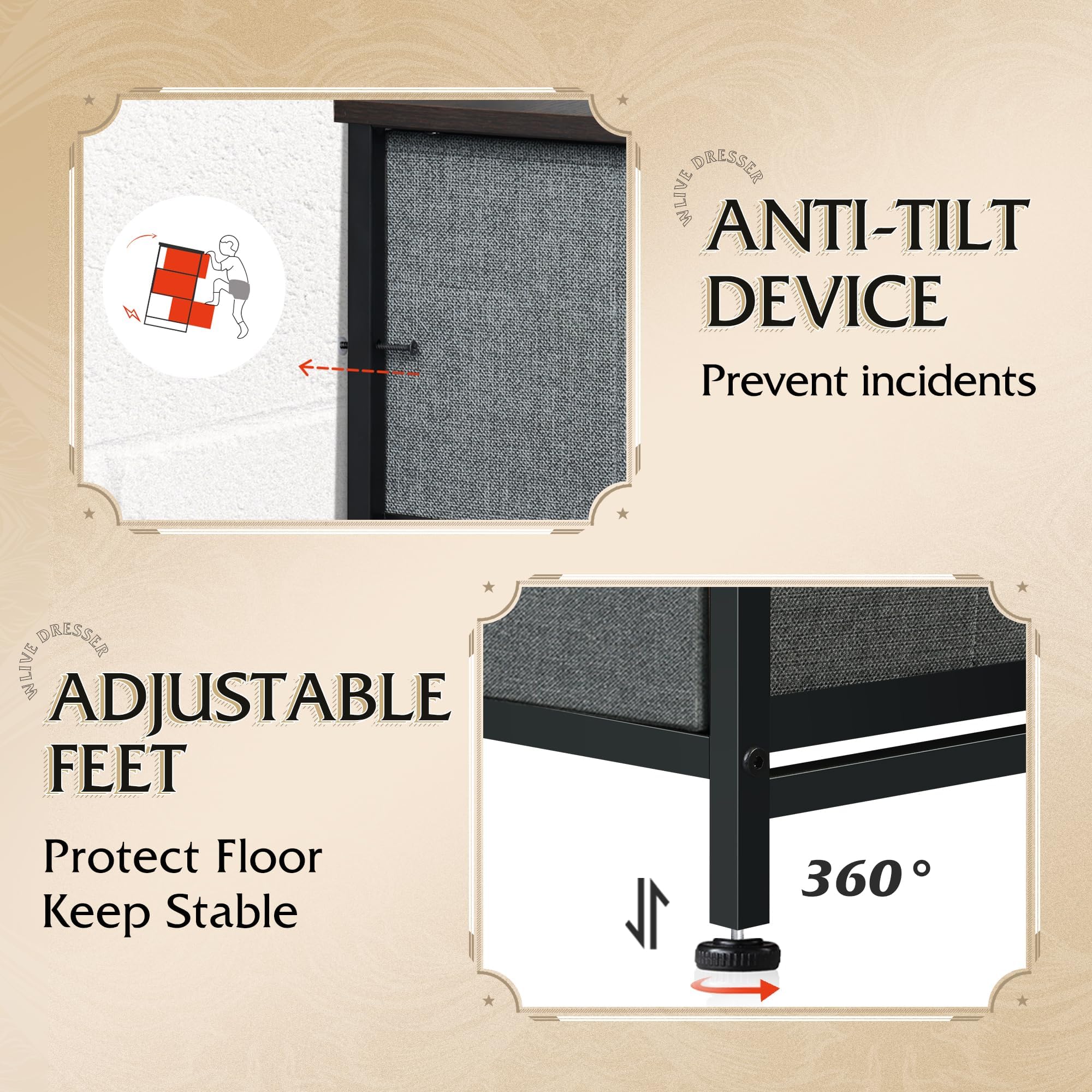 WLIVE Dimensiones útiles para encajar en pasillos y habitaciones