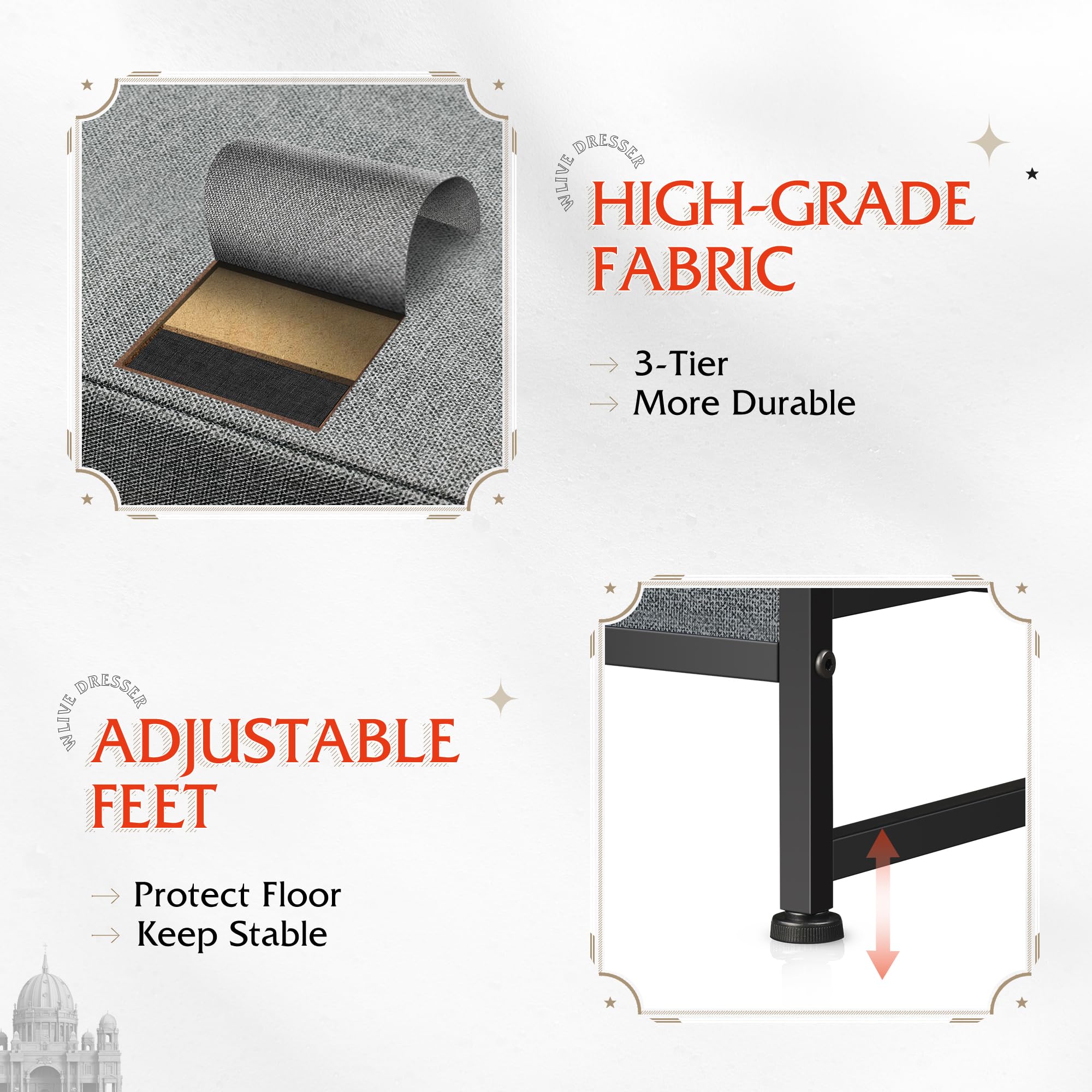 Diseño versátil WLIVE para dormitorio, vestíbulo o sala de estar