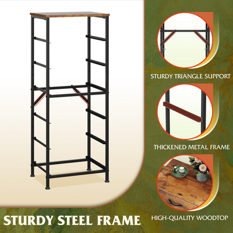 WLIVE diseño rústico en tono madera marrón para dormitorio cálido.