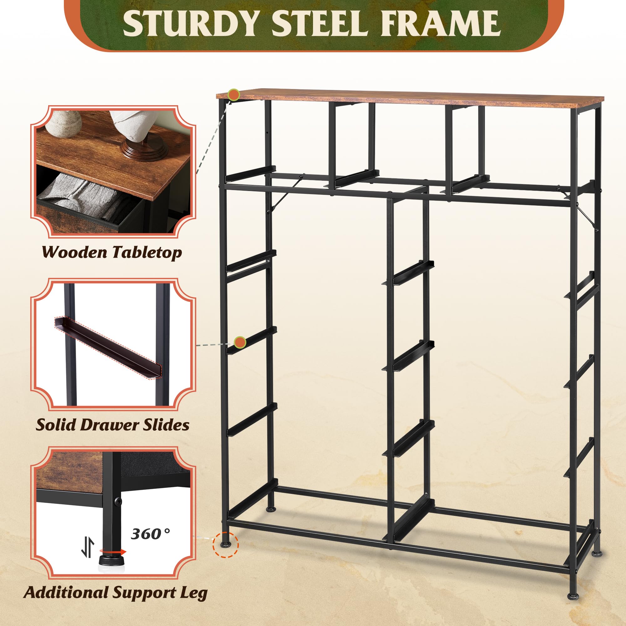 WLIVE diseño versátil, encaja en dormitorio, pasillo y vestidores