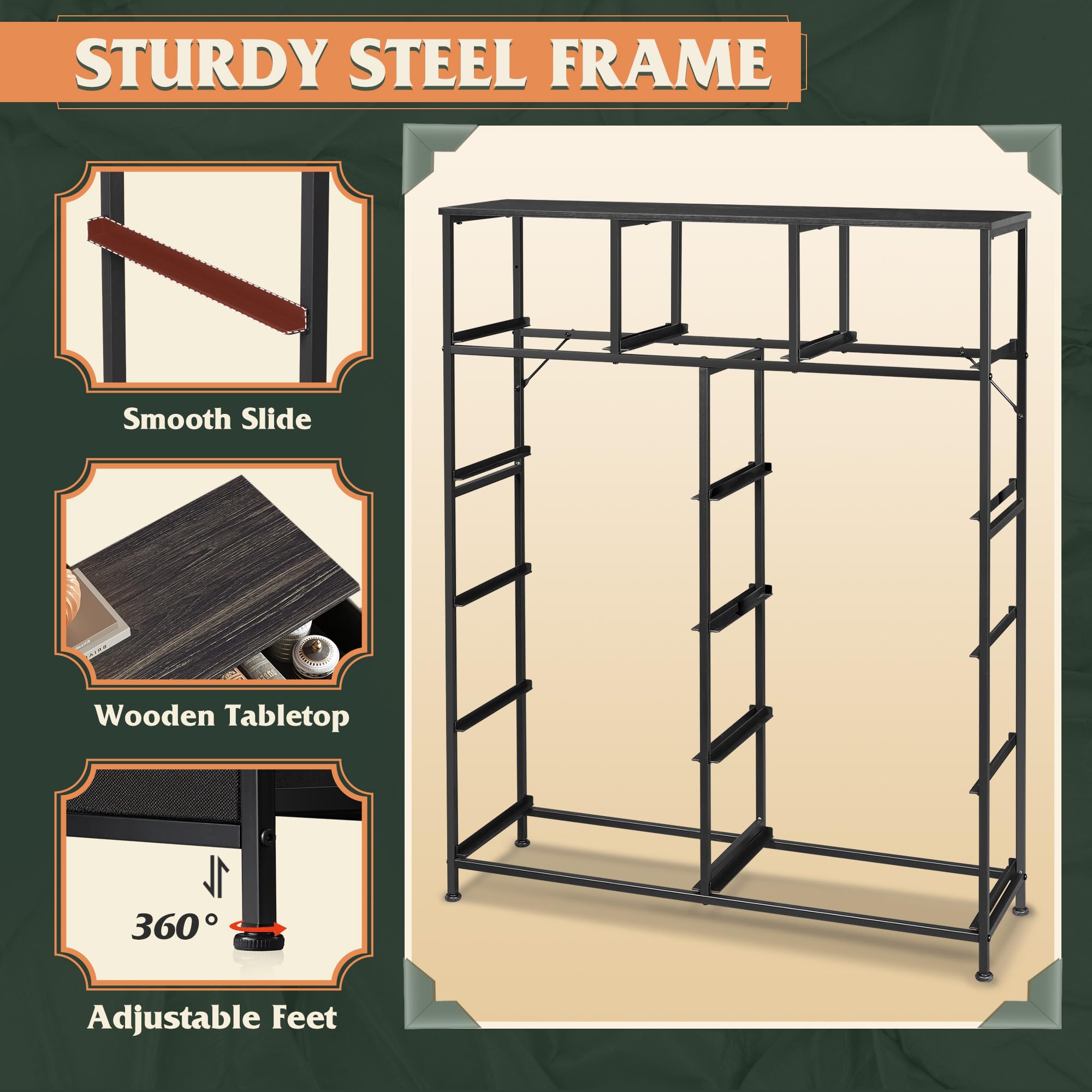 WLIVE diseño negro carbón en dormitorio moderno para pasillos.