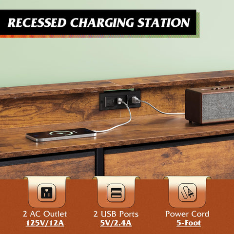 WLIVE estante de entretenimiento con amplio almacenamiento.