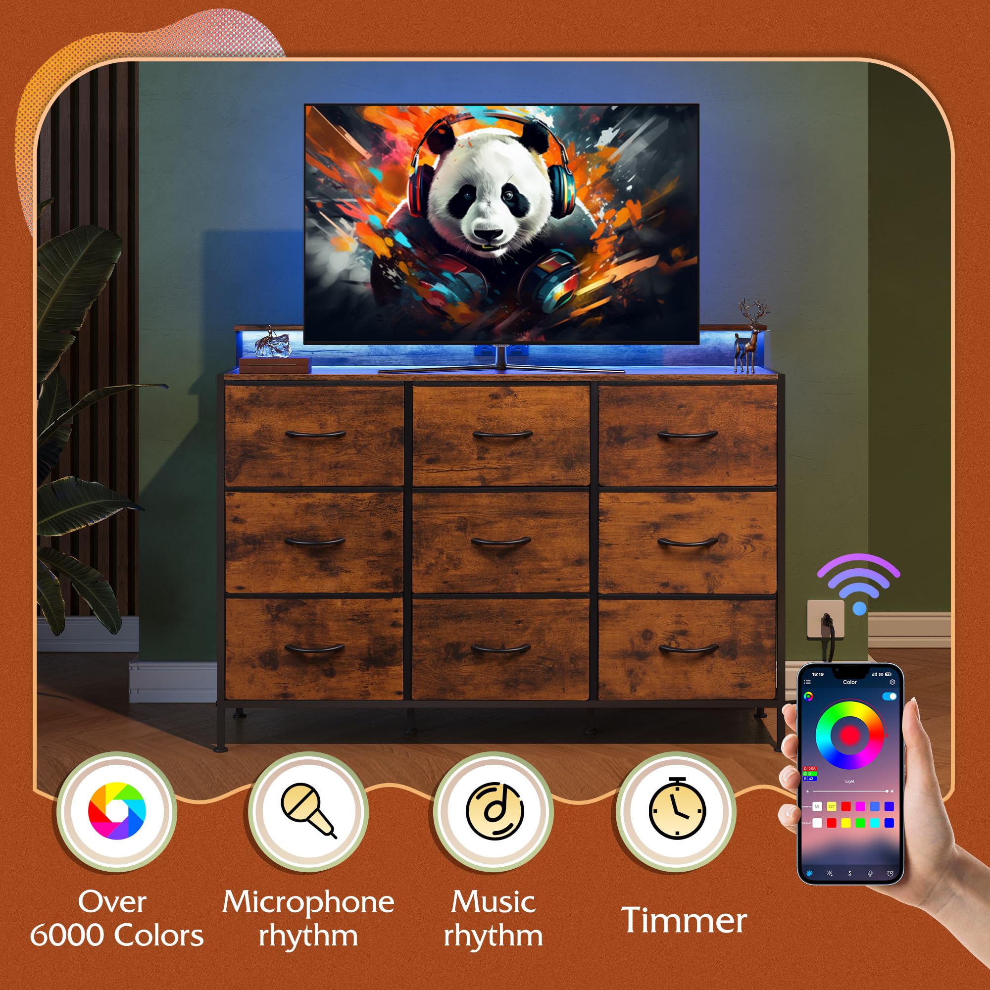 WLIVE estructura de metal de 15 mm para mayor durabilidad.