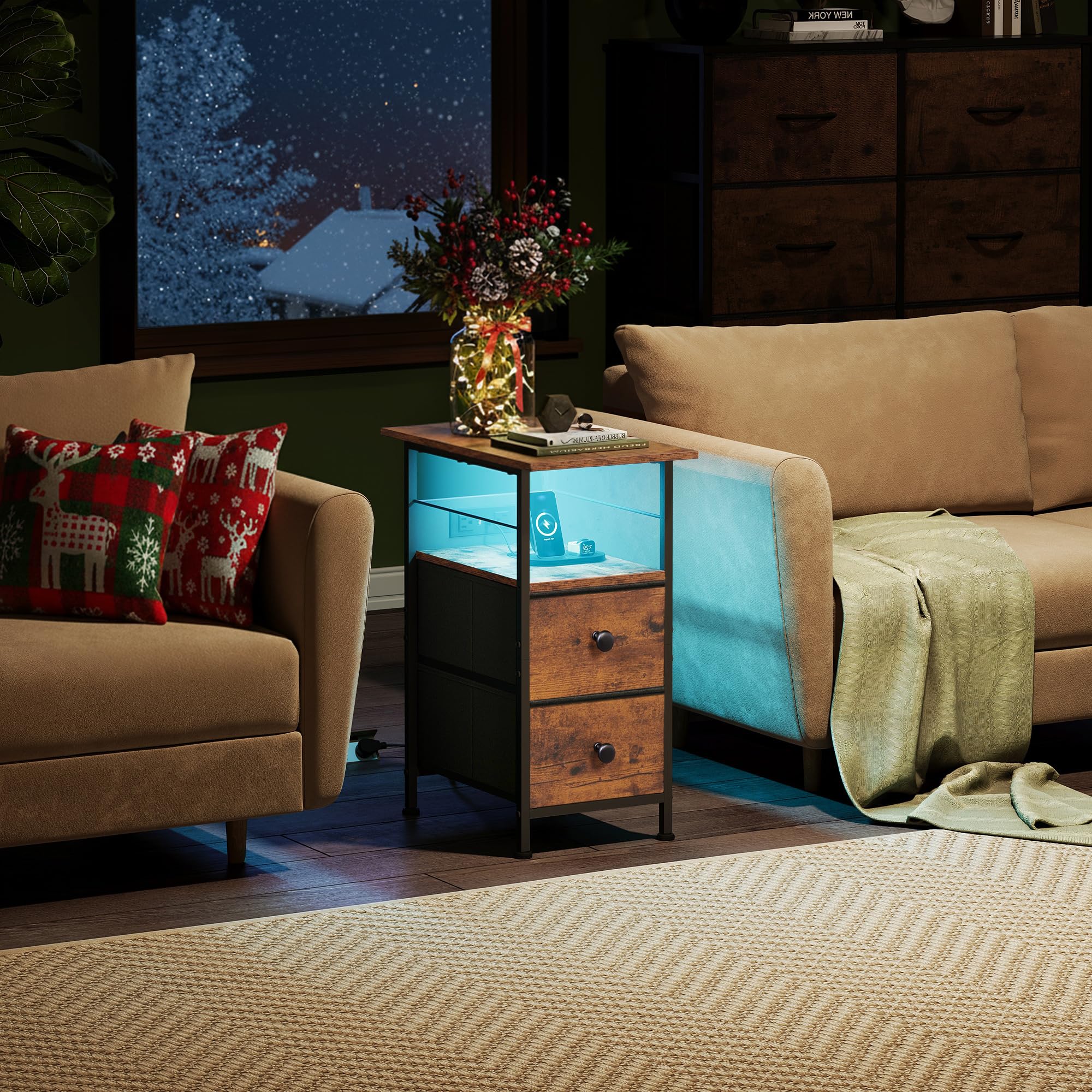 Luz LED RGB de la mesa WLIVE controlada por app para distintos ambientes.