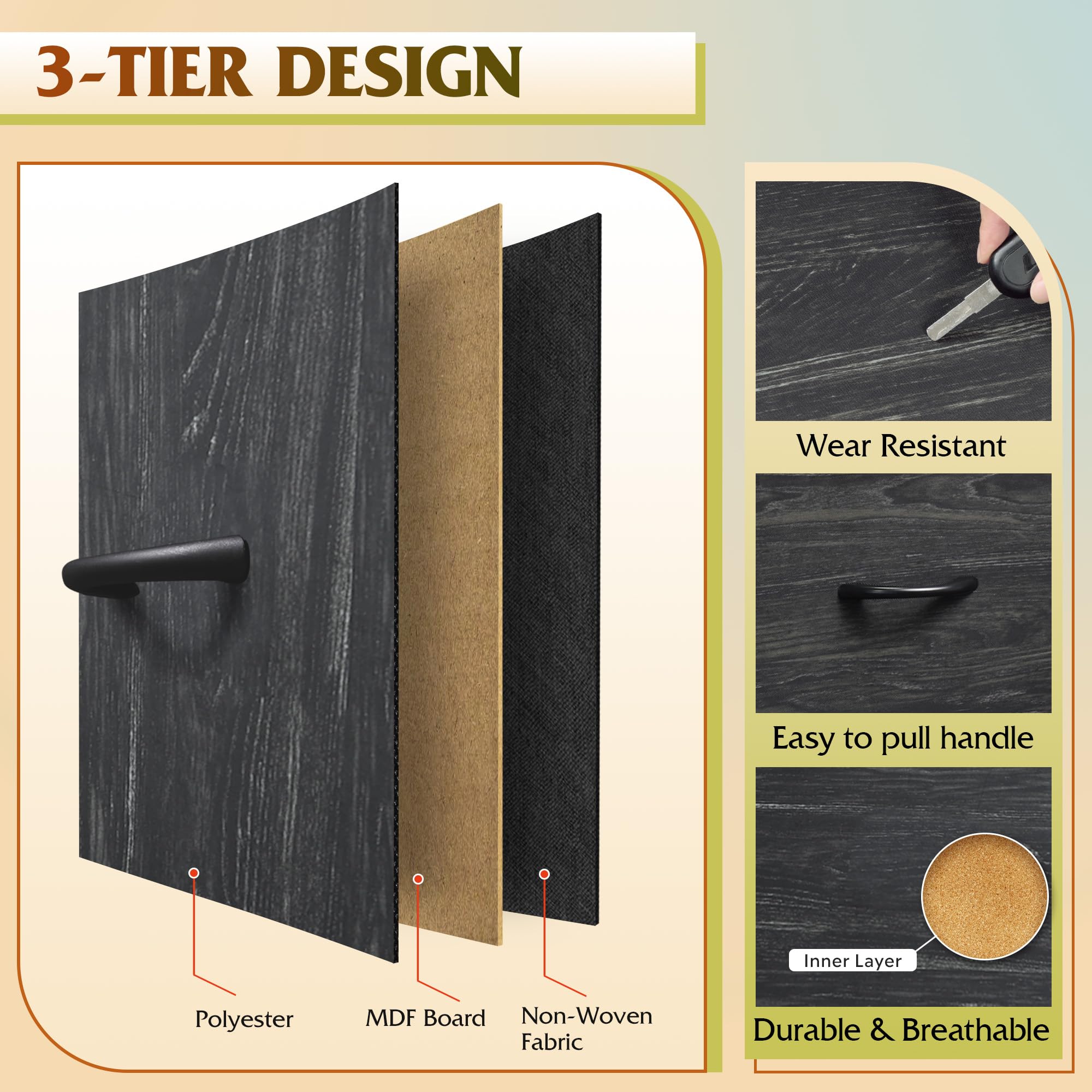 WLIVE estructura de metal de 15 mm para mayor durabilidad