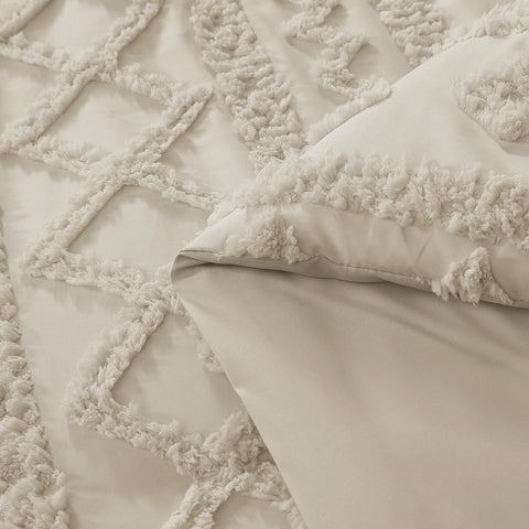 WRENSONGE vista de cama completa con el conjunto, estilo bohemio elegante.